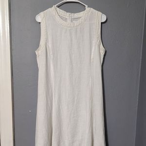 White Linen Summer Dress